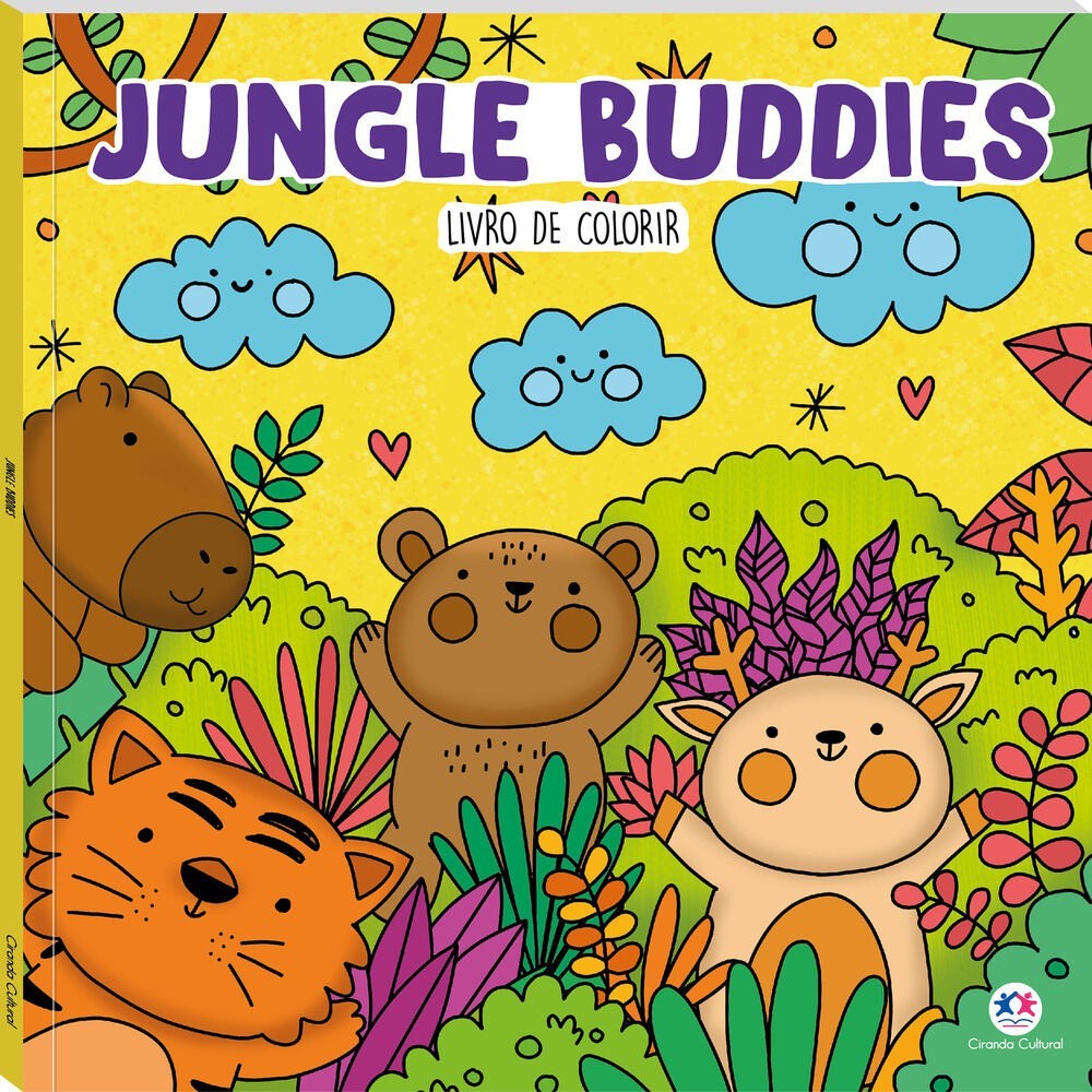 Livro Comfy & cozy books Jungle Buddies – Livro de Colorir