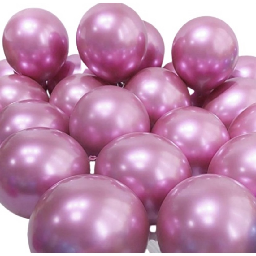 25~125 Balão Rosa Pink Cromado Alumínio 5 Polegadas ( Happy Day ) OFF