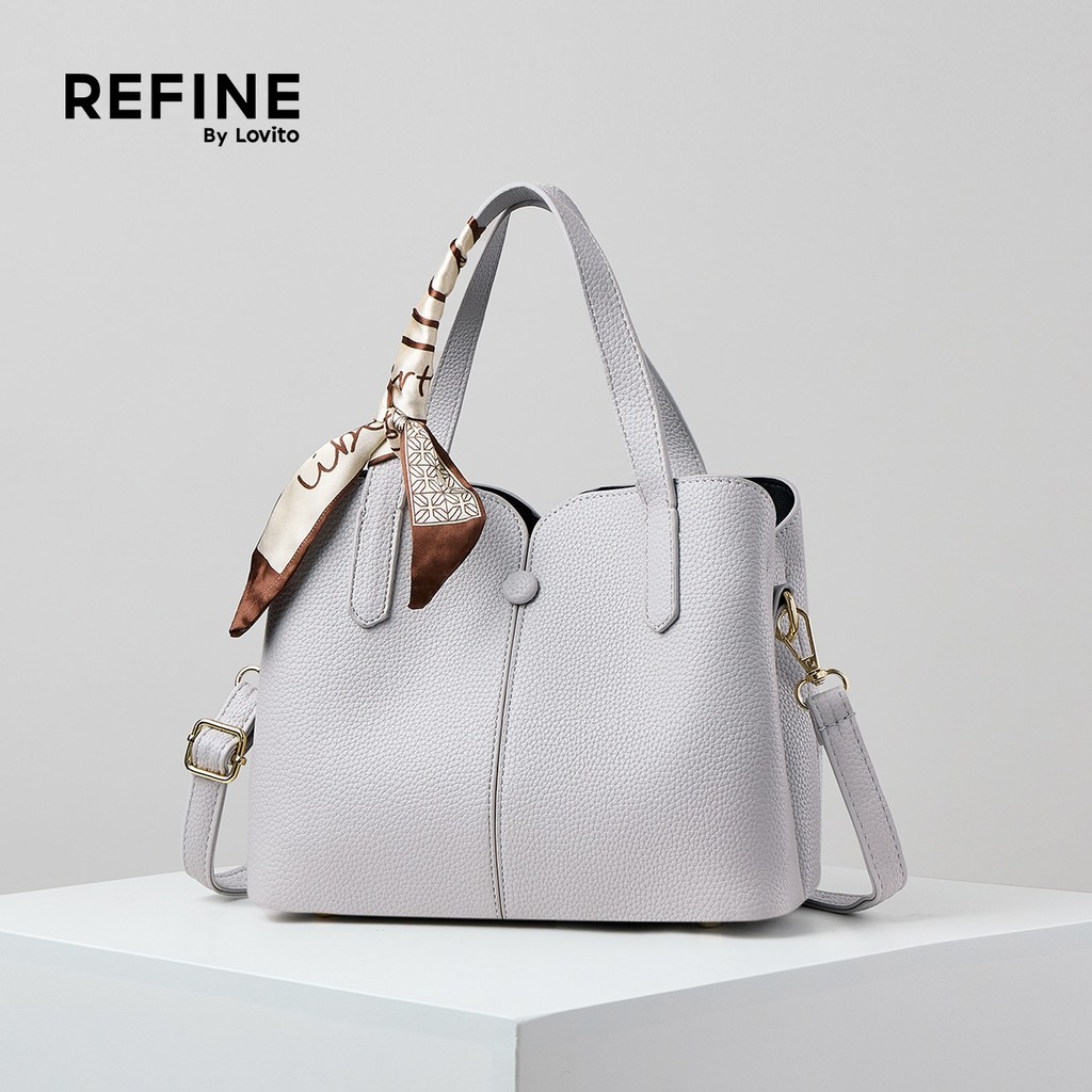 (Refine by Lovito) Bolsa de Ombro Pequena Elegante com Faixa para Mulheres LR15E003