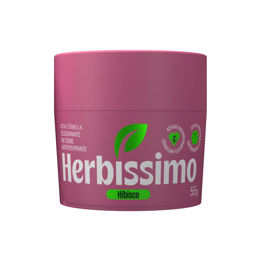 Desodorante Em Creme Antitranspirante Herbíssimo Hibisco 55G
