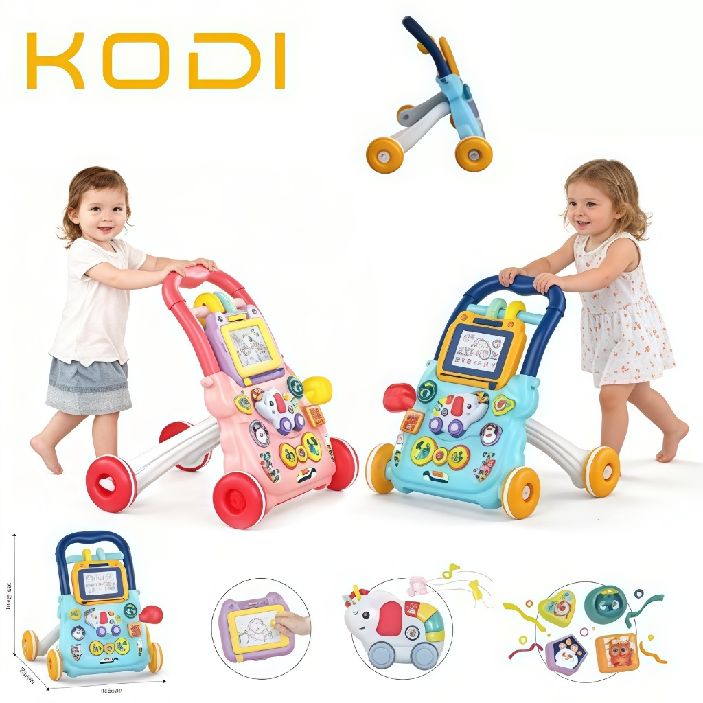 Andador Infantil Musical – Brinquedo Educativo com Empurrador e Quadro Mágico para Bebê -P20