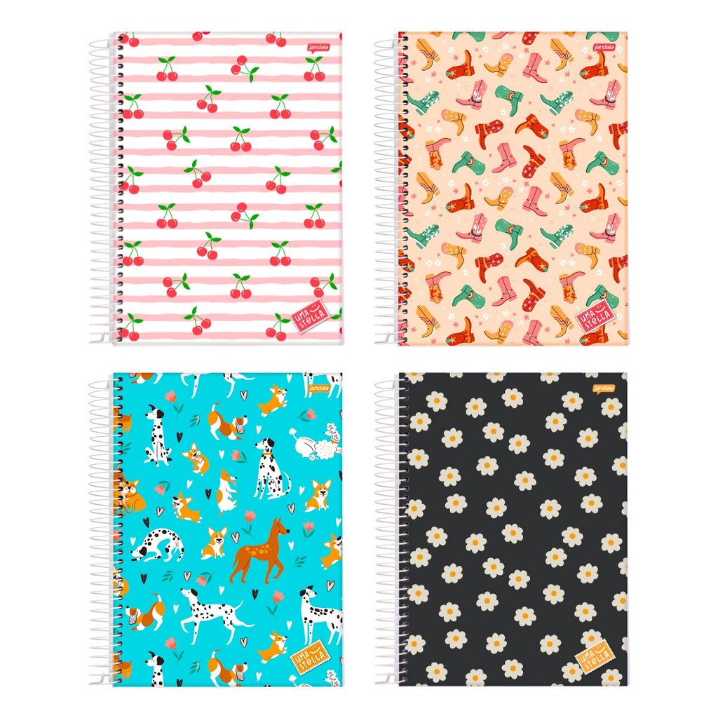 Caderno 20 Matéria Universitario Feminino 320 Folhas Stella – Jandaia