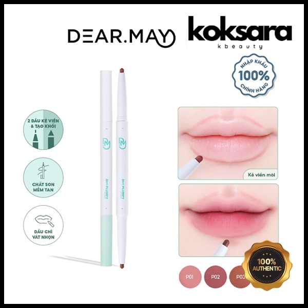 Lápis Labial 2 em 1 DEARMAY Plumpy Lip Liner – K-Beauty