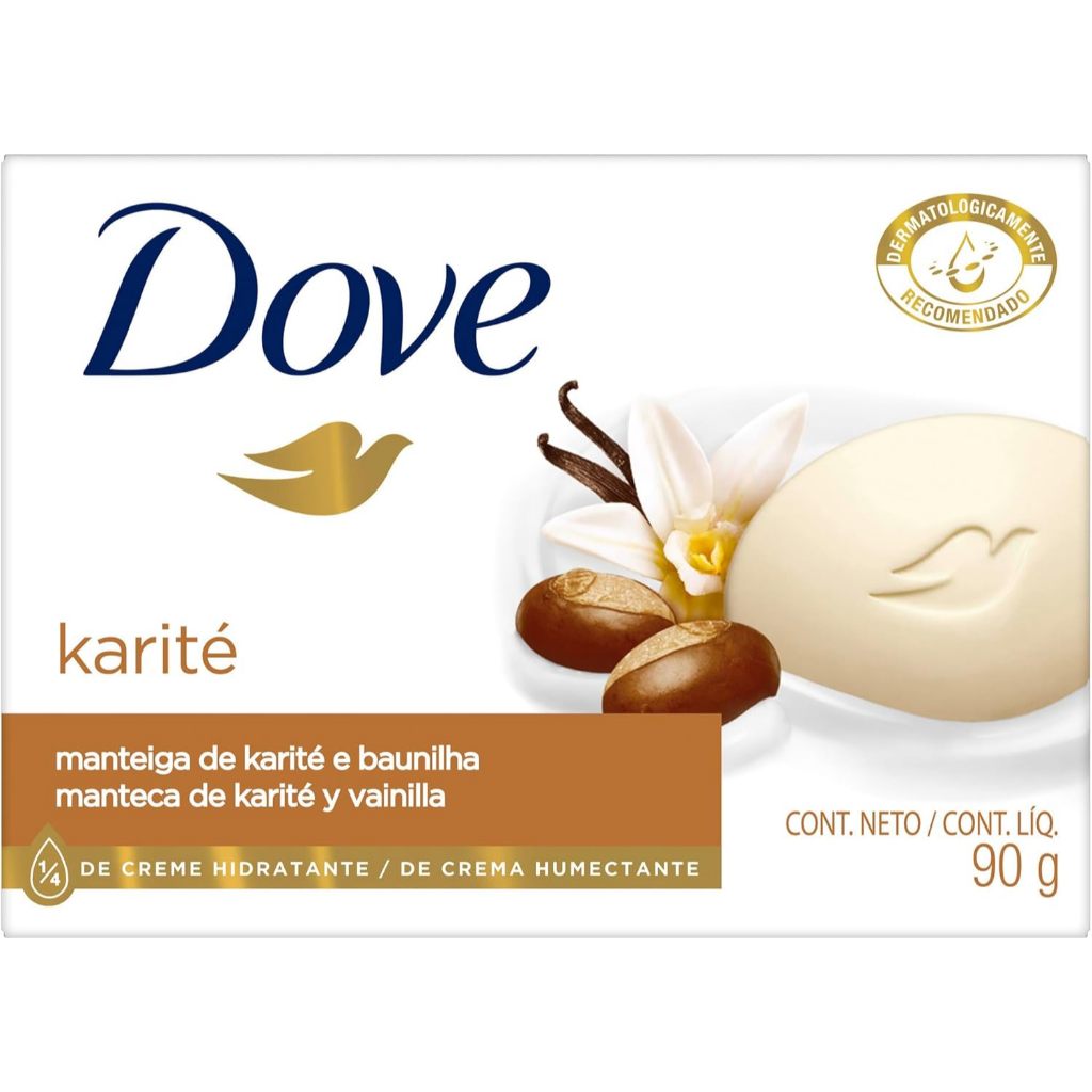 Sabonete Dove Karité e Baunilha 90g – Hidratação e Fragrância