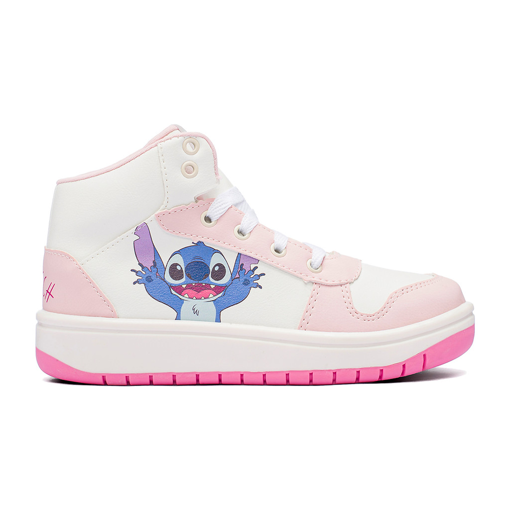 Tênis Infantil Stitch Disney Cano Alto Rosa – Original
