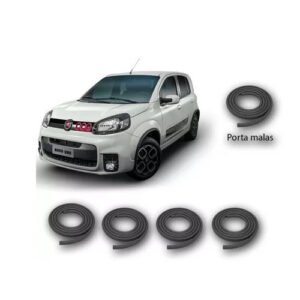 Kit Borrachas De Vedação Porta Uno Vivace 2011 A 2016 4 Portas + Porta Malas