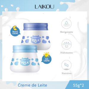 Milk Whitening Creme Facial LAIKOU Brightening Shrink Pores Remove Freckle Wrinkles Cuidados com a pele skin care