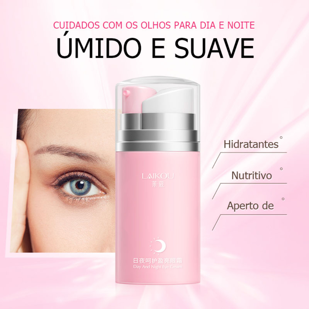 Creme Para Olhos LAIKOU - Remova C?rculos Escuros, Reduza Sacos de Olhos, Anti-Idade 1 Creme De Olhos De Rosas LAIKOU/Removedor De Pele Para Olheiras/Anti-Idade/Firmador/20g