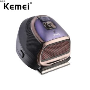 Kemei PRO Self Hair Cutting Machine Kit Clippers Portáteis Elétricos De Corte De Cabelo Aparador Recarregável 9 Comprimentos Protetores À Prova D'água