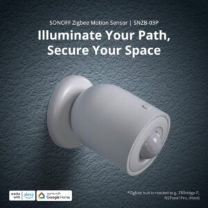 SONOFF SNZB-03P Zigbee Sensor De Movimento Detecção De Luz De Segurança Doméstica Ligação De Cena Inteligente Local via eWeLink APP Alexa Google