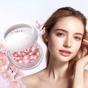 LAIKOU Japão Cápsulas De Soro Sakura (30 * 0,5ml) Hidratar & Brilhar Revelar O Brilho Da Pele Vibrante Para Dia E A Noite Usando