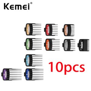 10pcs Barber Hair Clipper Limit Comb Guia De Corte De Penteado Para Salão Kemei Wmark VGR Wahl Andis Babyliss Aparador De Cabelo