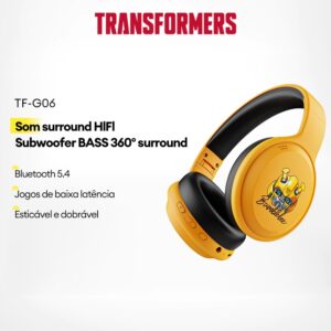 Fone Transformers TF-G06 Bluetooth Gamer Cancelamento Ruído