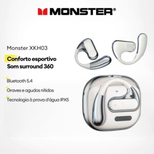 Fone de Ouvido Bluetooth Monster AC320 Som Surround HD