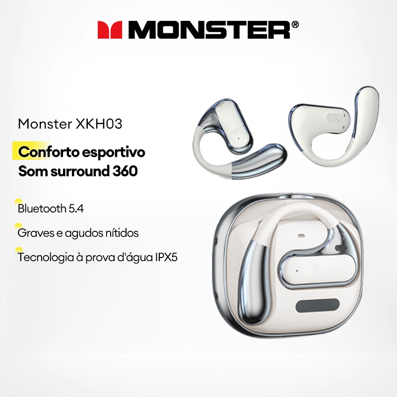 Fone Bluetooth Monster AC320 - Som Surround 1 Fone de Ouvido Bluetooth Monster AC320 Som Surround HD