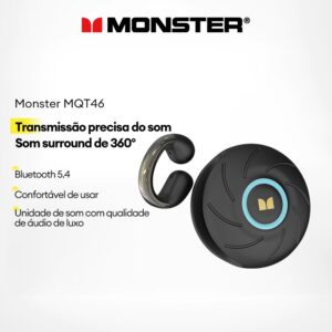 Fone Bluetooth Monster MQT46: Som Imersivo e Esportivo