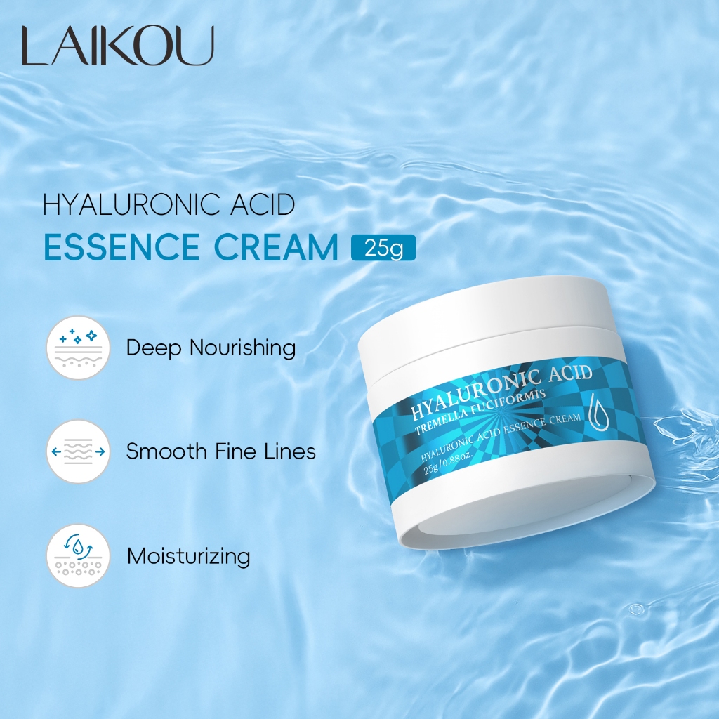 Creme Facial ?cido Hialur?nico Laikou - Hidrata??o e Antissinais 1 Laikou Creme Facial Ácido Hialurônico Levantamento Firmador Hidratante Reduzir Rugas 25g