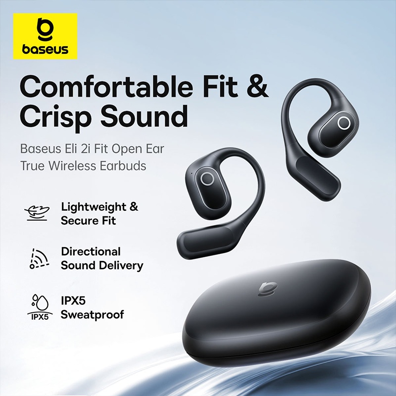 Fone de Ouvido Baseus Eli 2i Fit Open-Ear Bluetooth IPX5 1 Fone de Ouvido Baseus Eli 2i Fit Open-Ear Bluetooth IPX5