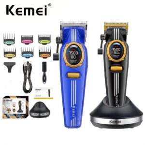 Kemei 1692 Barbeiro Máquina De Cortar Cabelo Elétrica Profissional Sem Fio Aparador De Masculino DIY Corte 9000RPM Motor
