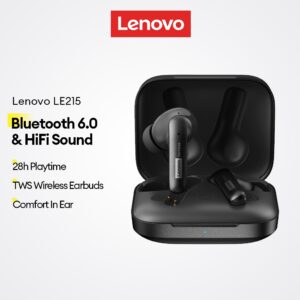 Fone de Ouvido Lenovo LE215 E Bluetooth 6.0 HiFi TWS