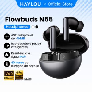 Fone de Ouvido Haylou Flowbuds N55 ANC Bluetooth 6.0
