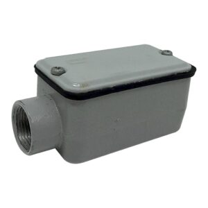 Condulete Tipo E Fixo Cinza Aluminio 3/4 Rosca Bsp Wetzel