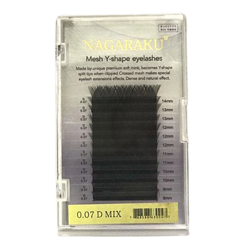 C?lios Posti?os Nagaraku 0.07D Mix 1 Kit Cílios Postiços 0.07d Mix Nagaraku De 14mm A 8mm