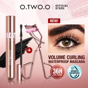 O.TWO.O Kit Olhos: Máscara + Curvex Impermeável, Fixação 24H, Cílios Densos Sem Manchar