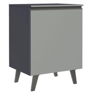 Balcão Armário de Cozinha 60 cm 1 Porta Com Pés Cinza Nice Madesa