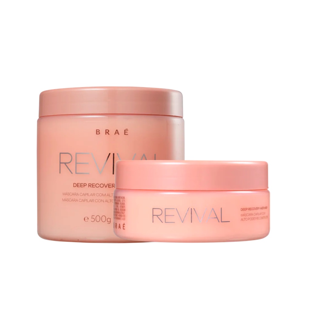 Kit M?scaras Bra? Revival Reconstrutor 500g + 200g 1 Kit BRAÉ Revival - Máscaras de Reconstrução 200g e 500g