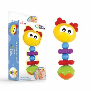 Chocalho Segura Baby Pais e Filhos - Estímulo Sensorial Bebê