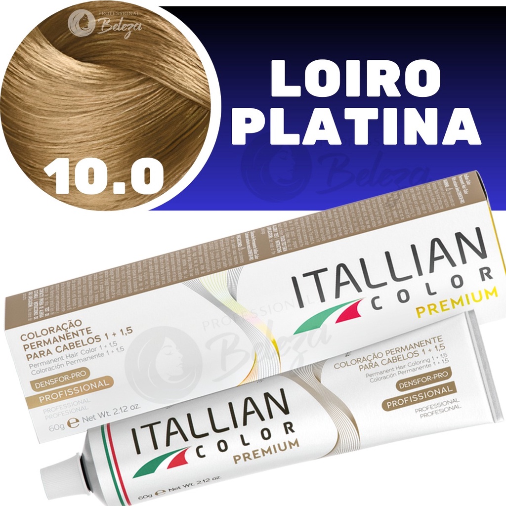 Colora??o Itallian Color 10.0 Louro Platina 60g 1 Coloração Itallian Color 10.0 - Louro Platina 60g