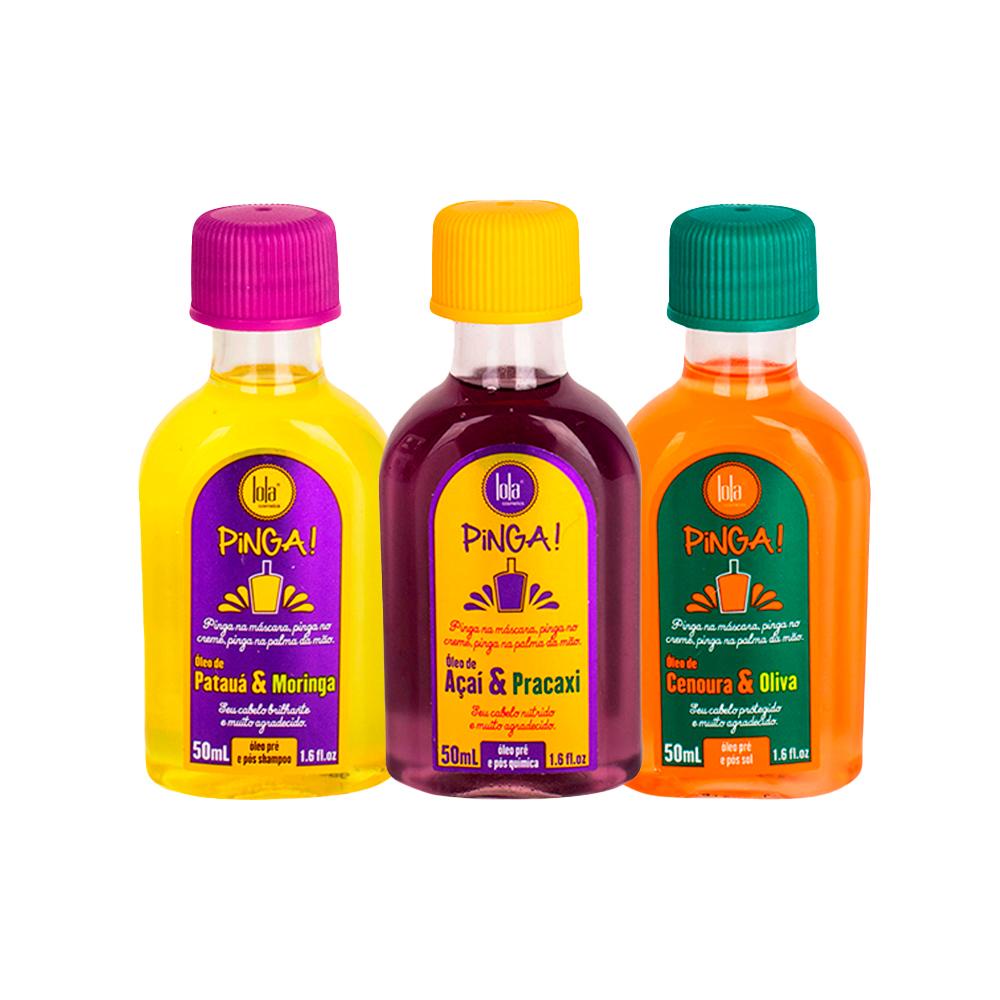 Kit Lola Cosmetics ? 3 ?leos Nutritivos para Cabelos Detonados 1 Kit Lola Cosmetics – 3 Óleos Nutritivos para Cabelos Detonados