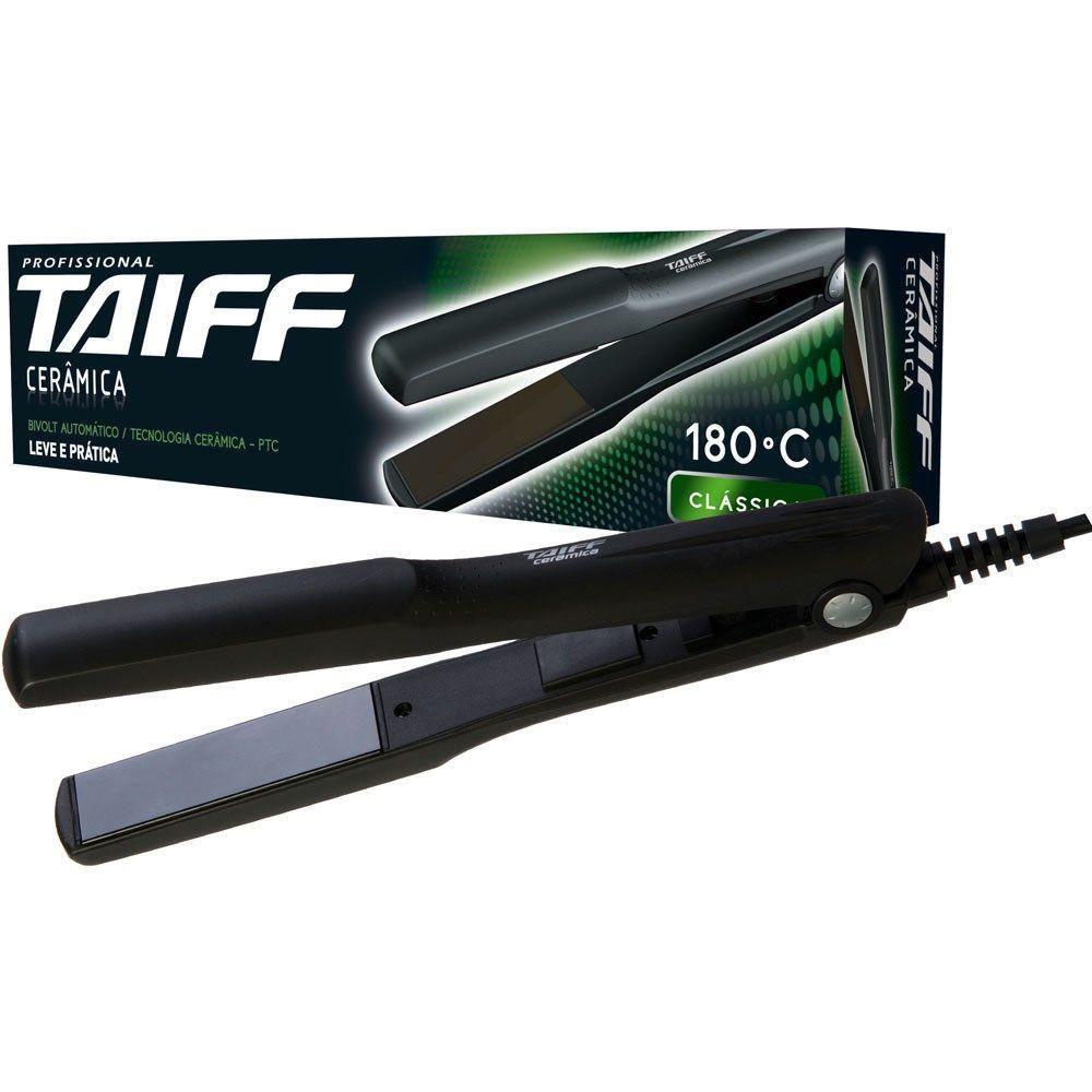 Prancha Alisadora Taiff Cerâmica 180ºC Bivolt - Profissional 1 Prancha Alisadora Chapinha Taiff Cerâmica 180ºC Bivolt