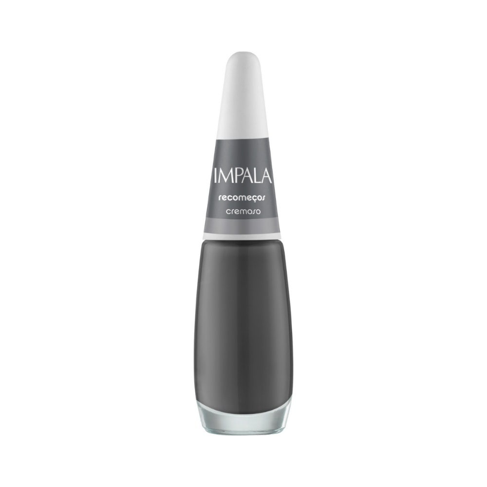 Esmalte Impala Recomeços - Cinza Escuro Cremoso 1 Esmalte Impala A Cor Da Moda Cremoso Recomeços
