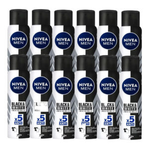 Kit Desodorante Invisible Black & White Nivea Men 150ml - 12 Unidades
