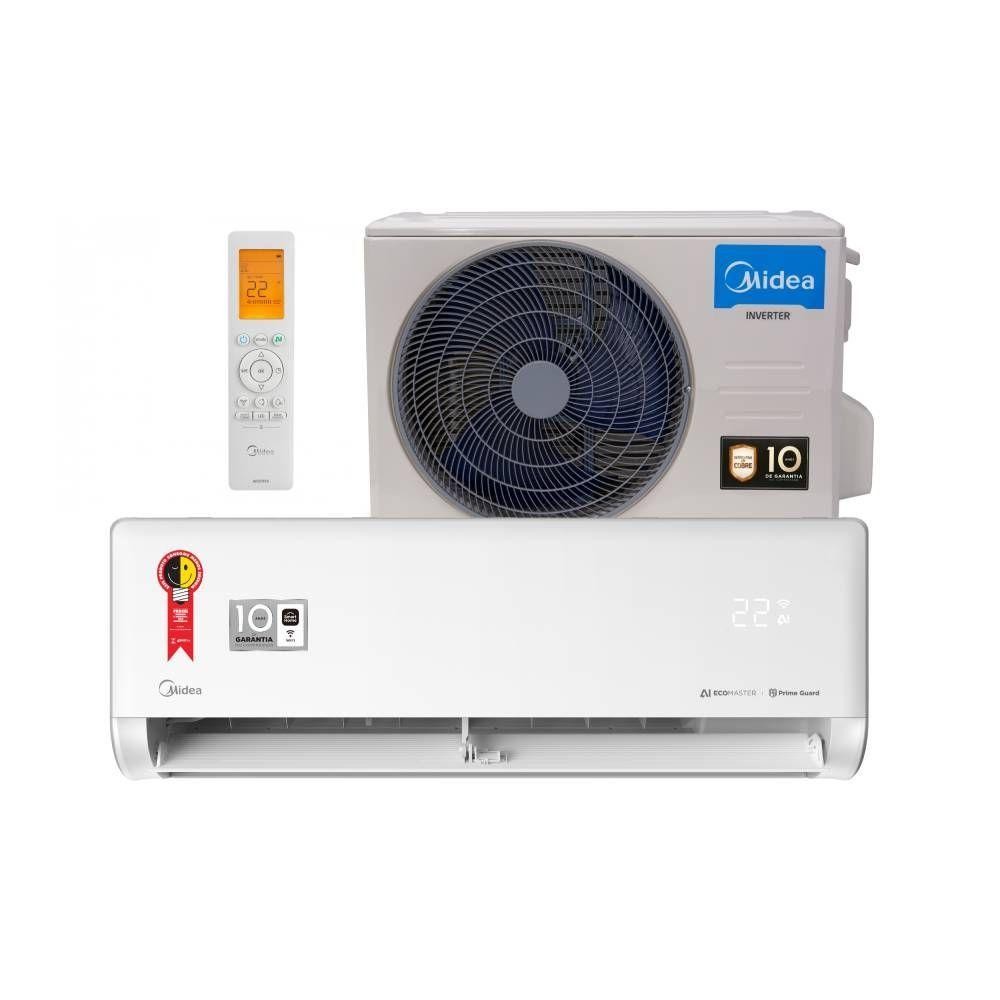 Ar Condicionado Midea Ecomaster 9000 BTUs Inverter Quente e Frio 1 Ar Condicionado Inverter Midea Ecomaster 9000 BTUs Q/F 220V
