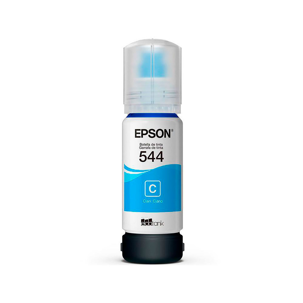 Tinta Epson T544 Ciano 65ml Original - L3110 L3150 L5190 1 Garrafa de Tinta Epson T544, Ciano, 65ml - T544220-AL
