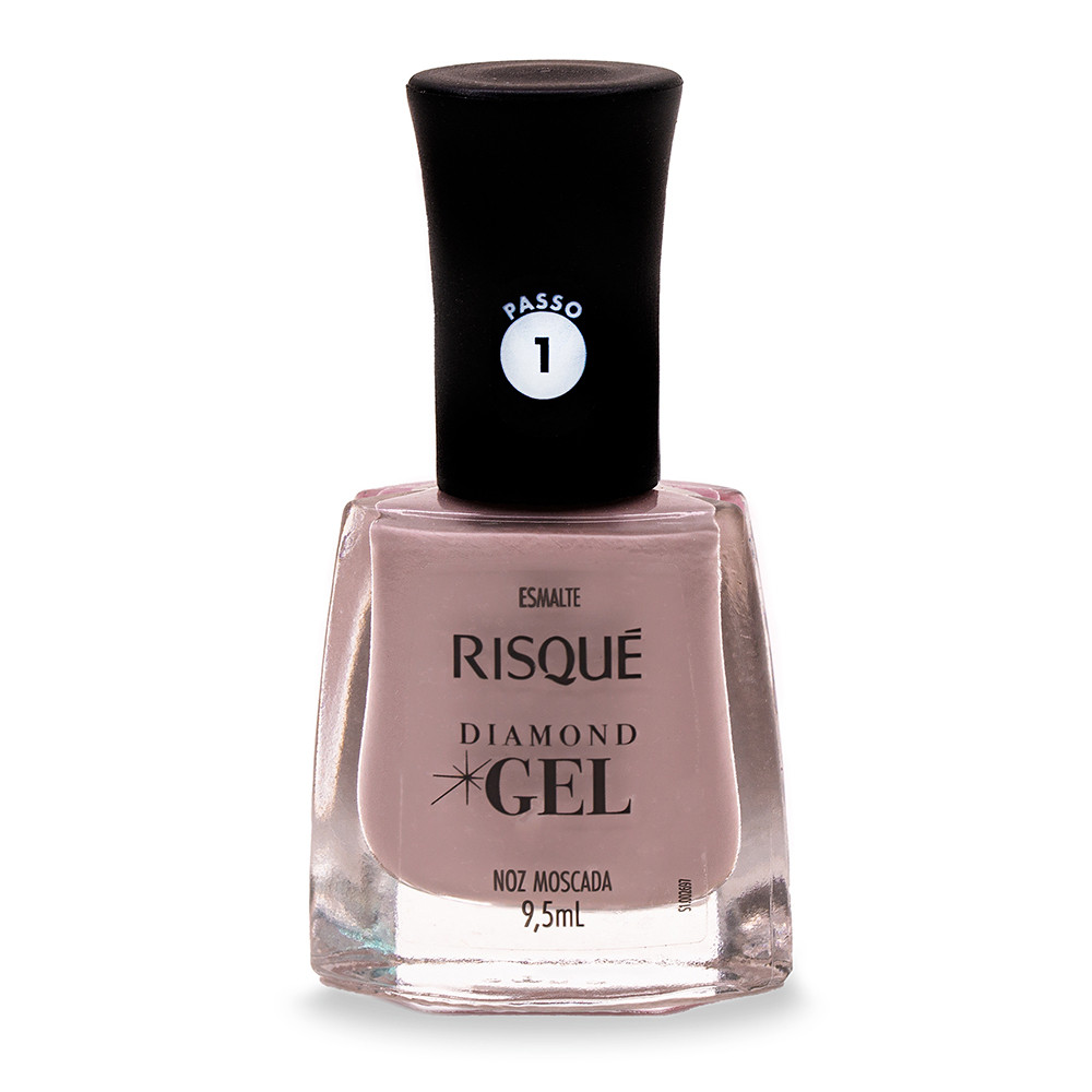 Esmalte Risqué Diamond Gel Noz Moscada - 9,5ml 1 Esmalte Risqué Diamond Gel Noz Moscada Cremoso 9,5ml