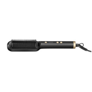 Escova Alisadora Black Gold Argan Mondial Preto e Champagne 47W EA-06