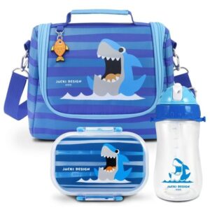 Conjunto Lancheira Térmica com Garrafa 460ml e Pote p/ lanche de 2 Andares 400ml - Jacki Design