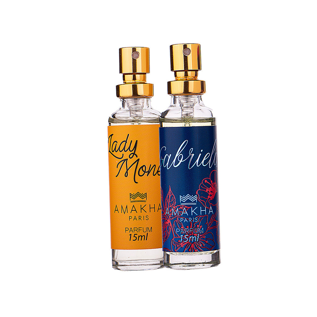 Kit Perfumes Amakha Paris Lady Money + Gabriela 1 Kit Layering - Edição 2: Lady Money 15ml + Gabriela 15ml | Perfumes Femininos Amakha Paris