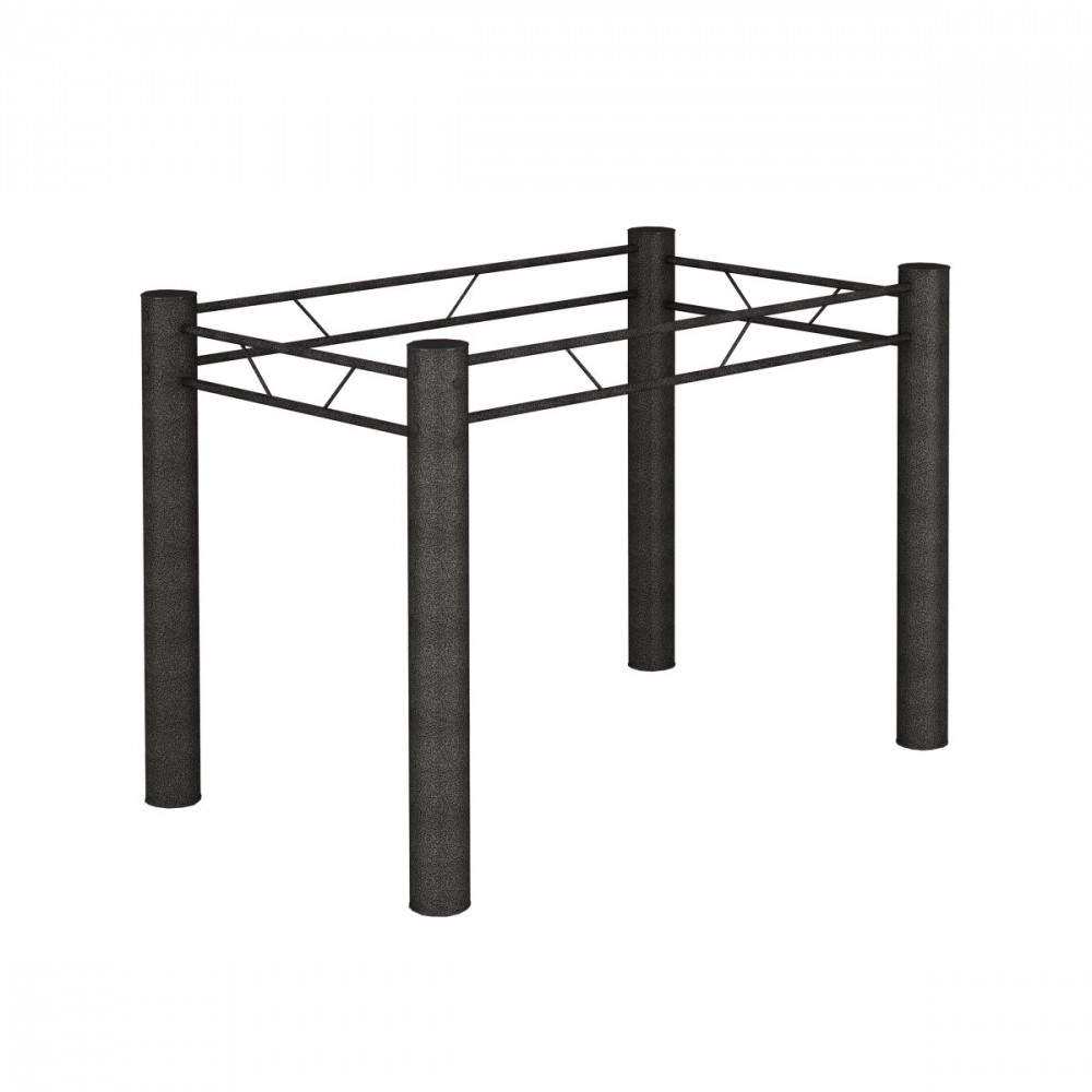 Base para Mesa Paris Martelado Grafite para Tampos 140x75 1 Base para Mesa de 140x75 Paris Martelado Grafite Teixeira