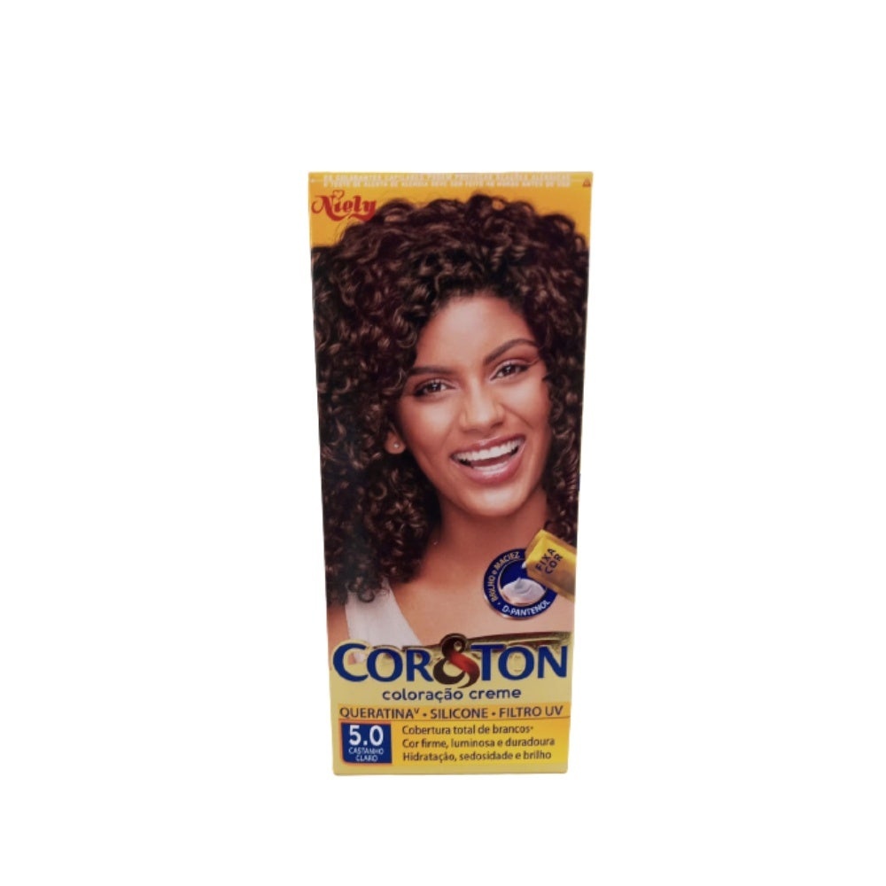 Tintura Cor & 1 Tintura Cor & Ton 5.0 Castanho Claro