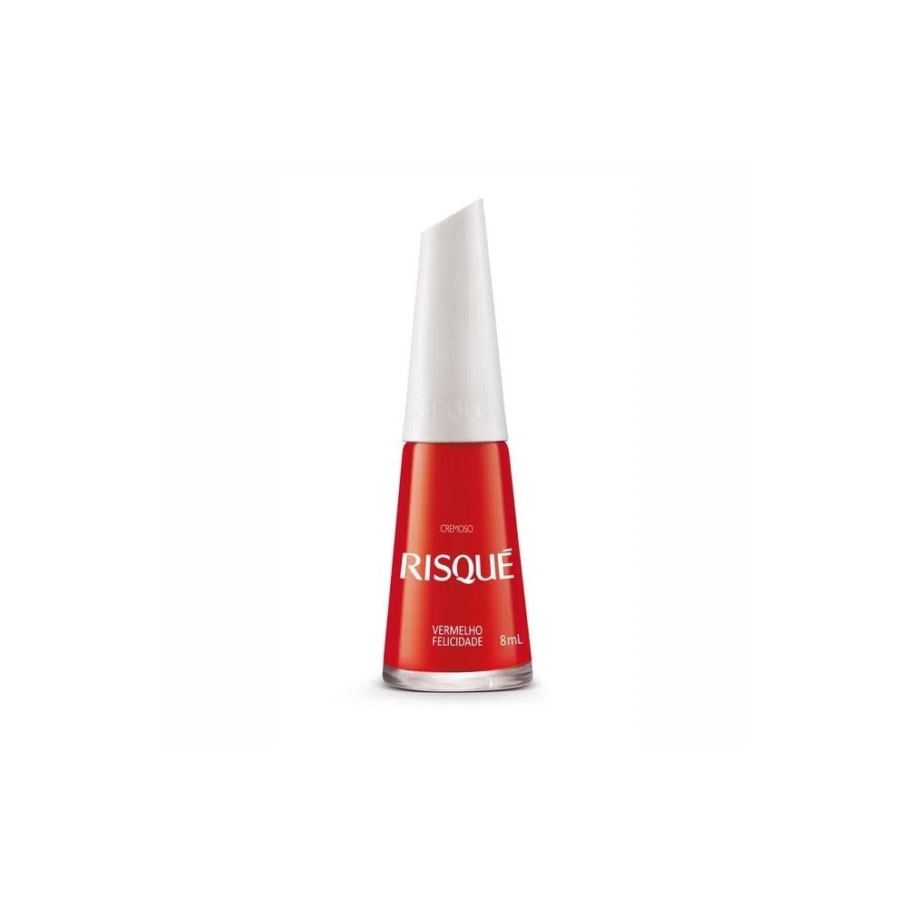 Esmalte Risqué Vermelho Felicidade - Longa Duração 1 Esmalte Risqué Cremoso Vermelho Felicidade