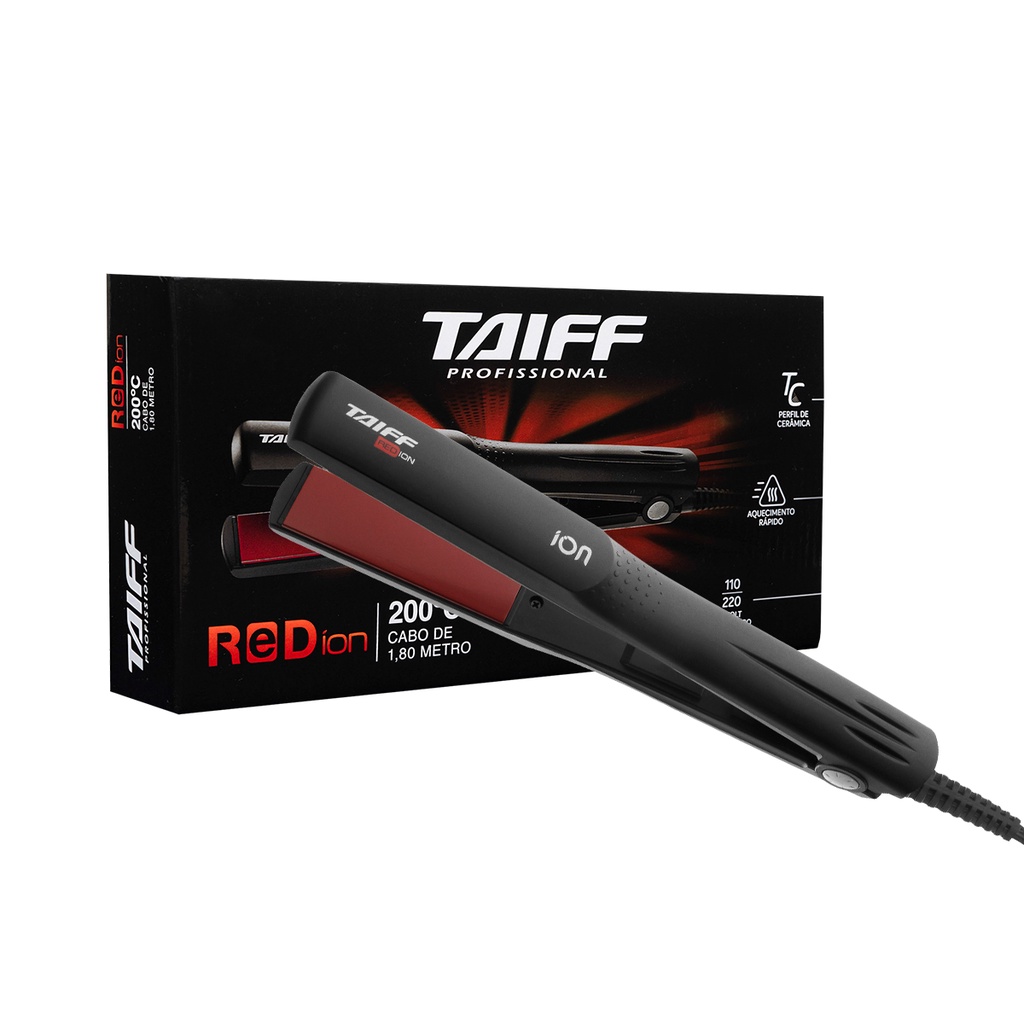 Chapa Taiff RED Íon 200°C Bivolt 1 Chapa RED ÍON 200°C Bivolt - Taiff Profissional