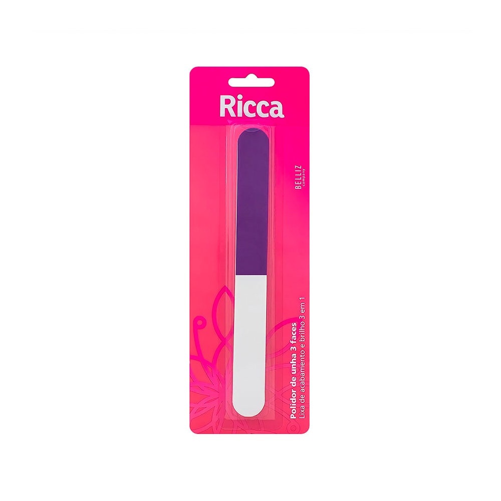 Polidor de Unhas Ricca - Brilho e Acabamento Perfeito 1 Polidor De Unhas Ricca com 3un