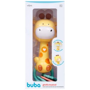 Girafa Musical Buba com Luz, Som e Mordedor Macio