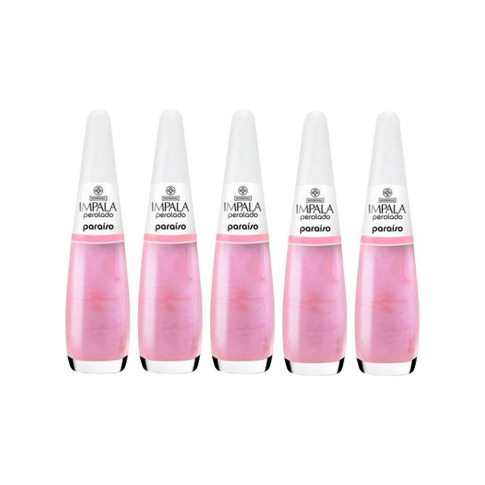 Kit Esmalte Impala Perolado Para?so - 5 Unidades 1 Kit Esmalte Impala Perolado Paraiso (5 unidades)