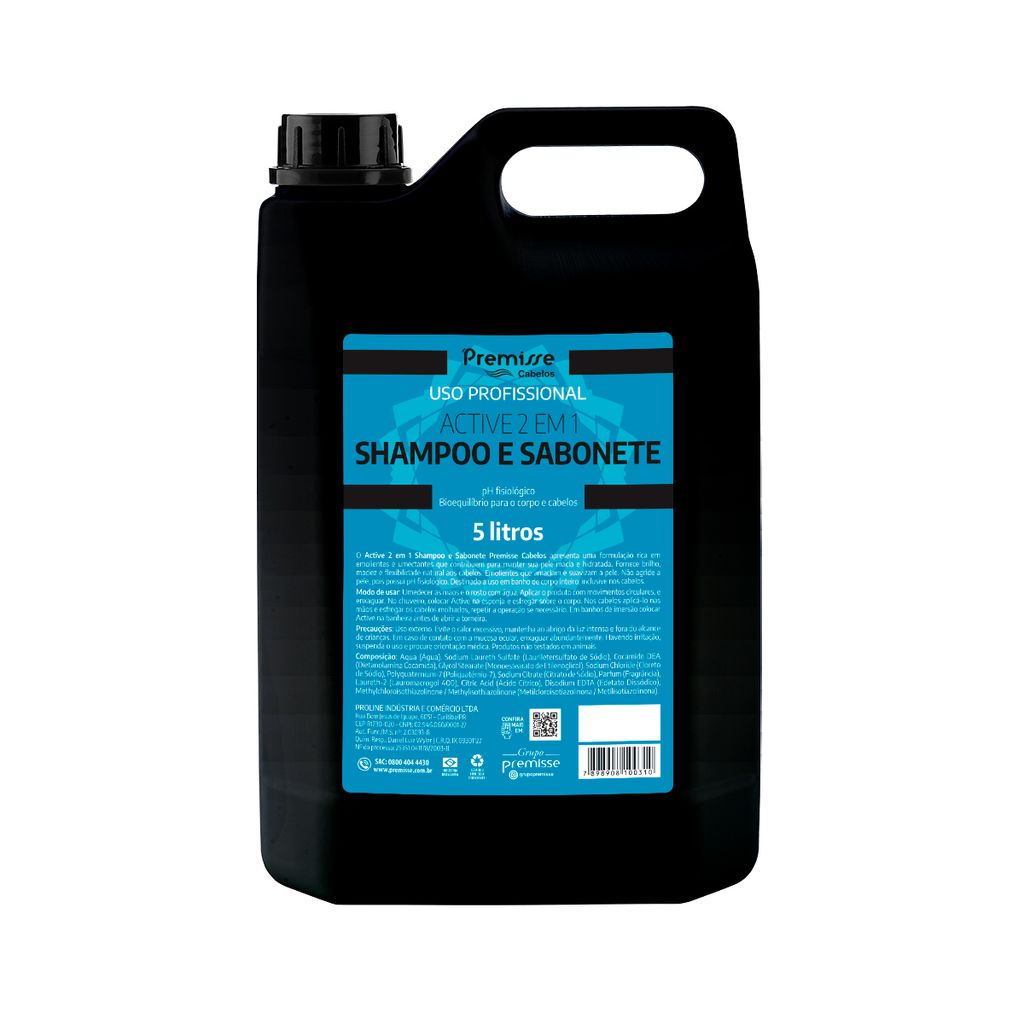 Sabonete L?quido Shampoo Active 5L Premisse 1 Sabonete Líquido Shampoo Active 5L Premisse